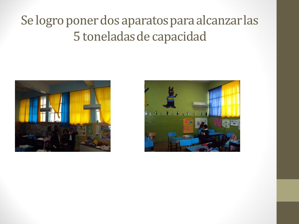 Se logro poner dos aparatos para alcanzar las 5 toneladas de capacidad