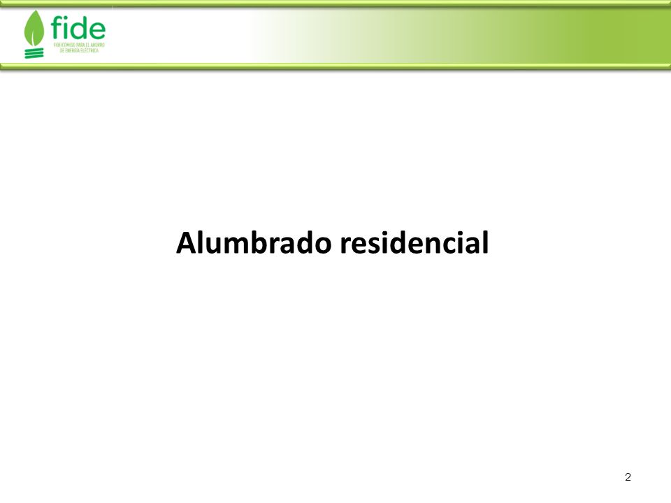 Alumbrado residencial