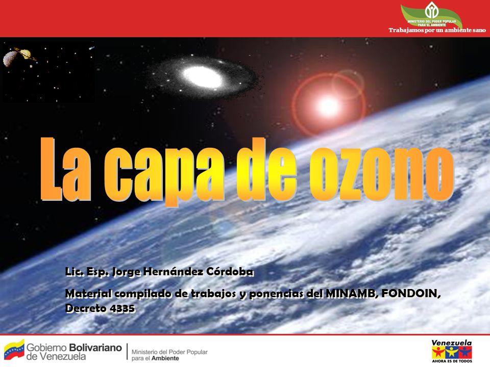 La capa de ozono Lic. Esp. Jorge Hernández Córdoba