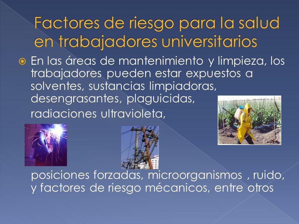 Factores de riesgo para la salud en trabajadores universitarios