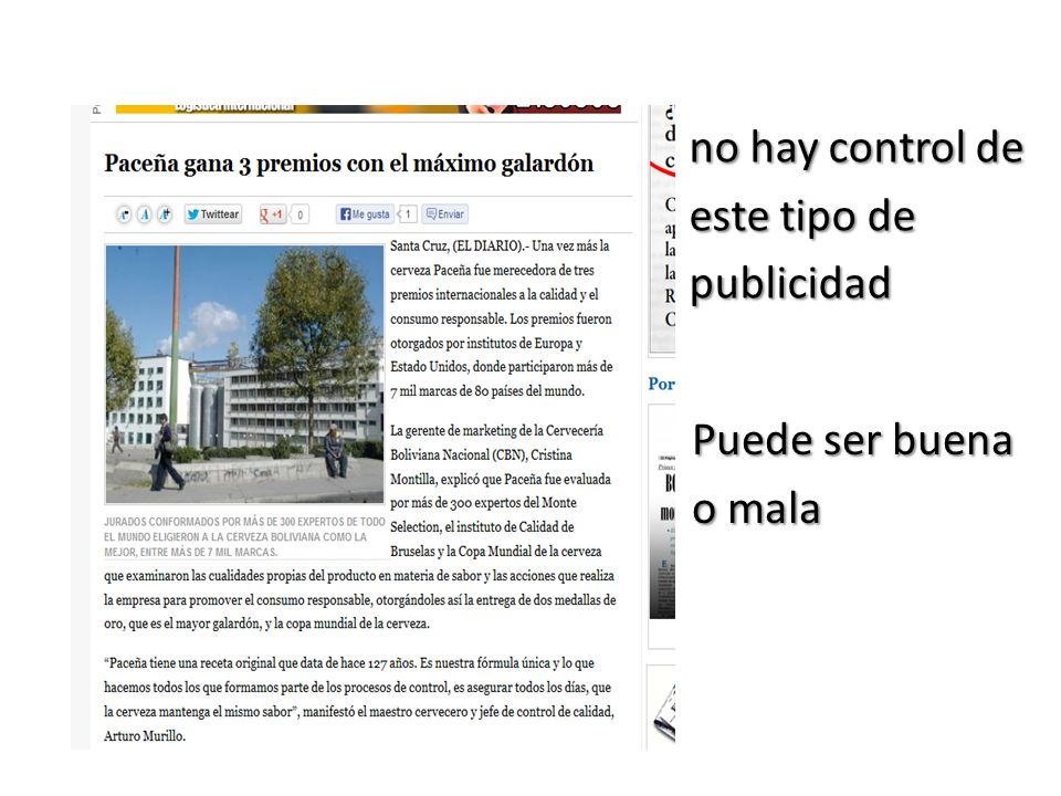 no hay control de este tipo de publicidad