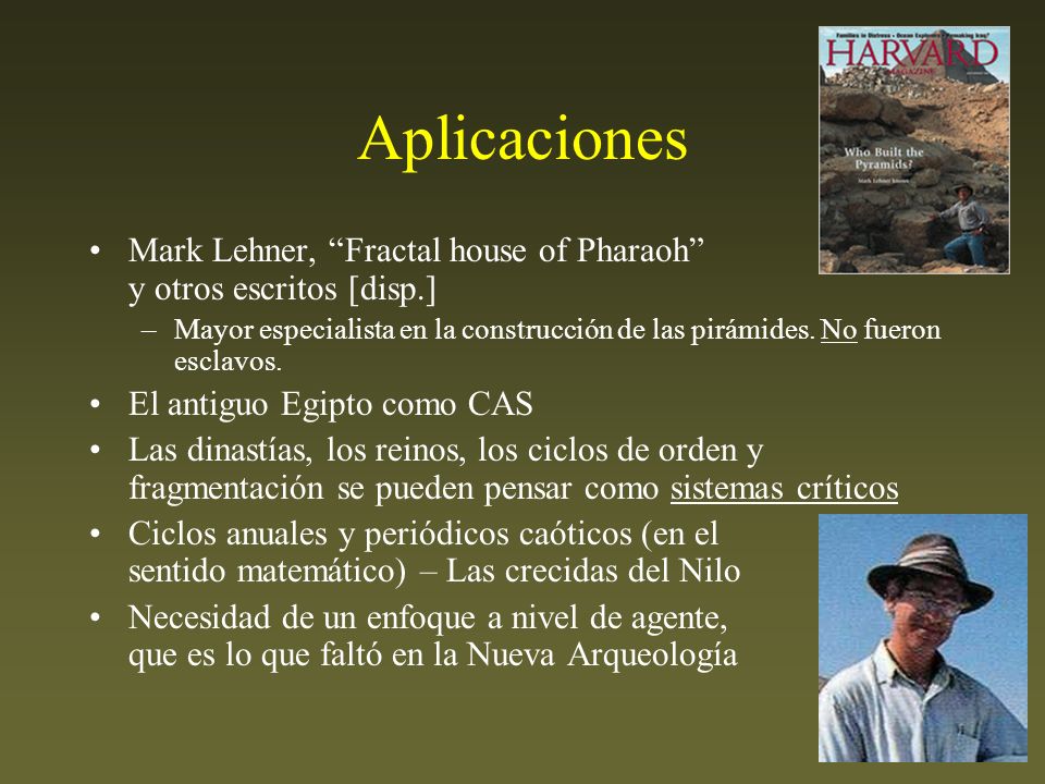 Aplicaciones Mark Lehner, Fractal house of Pharaoh y otros escritos [disp.]