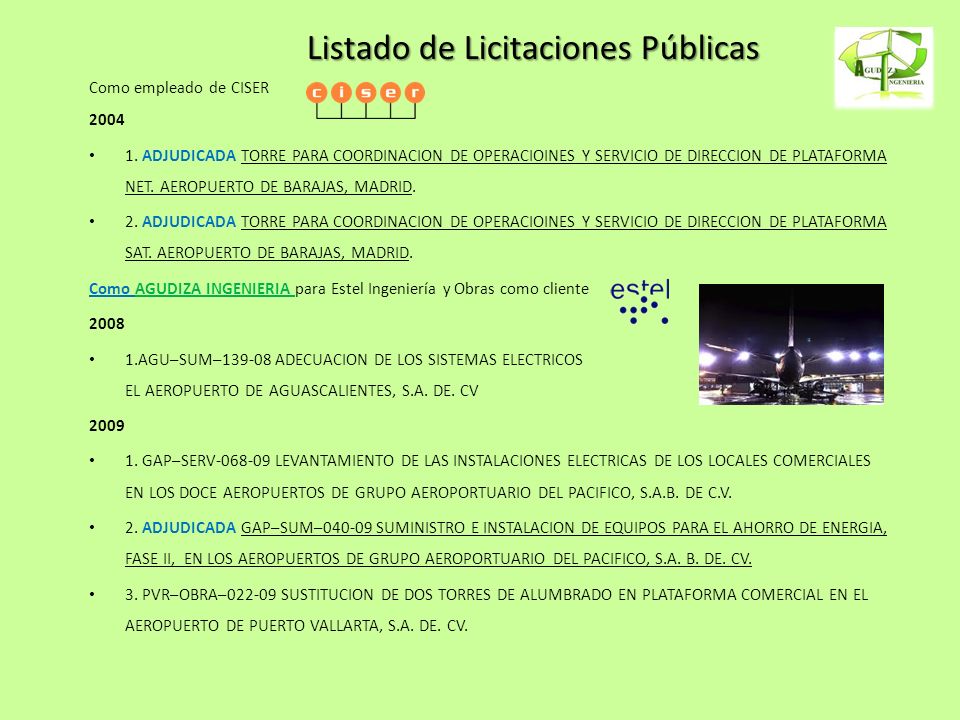 Listado de Licitaciones Públicas