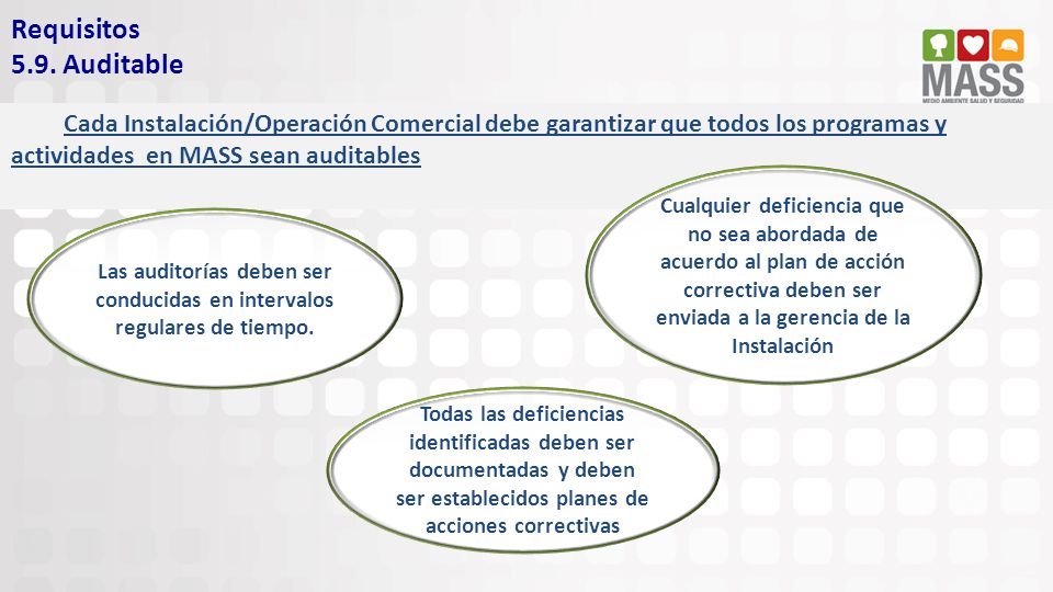 Las auditorías deben ser conducidas en intervalos regulares de tiempo.