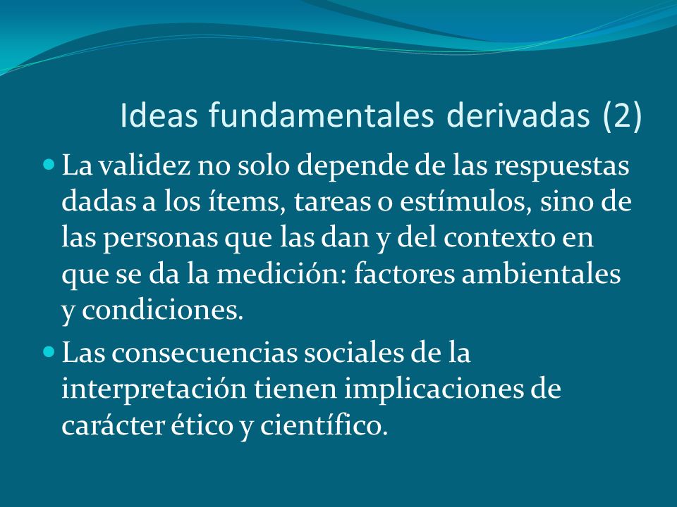 Ideas fundamentales derivadas (2)
