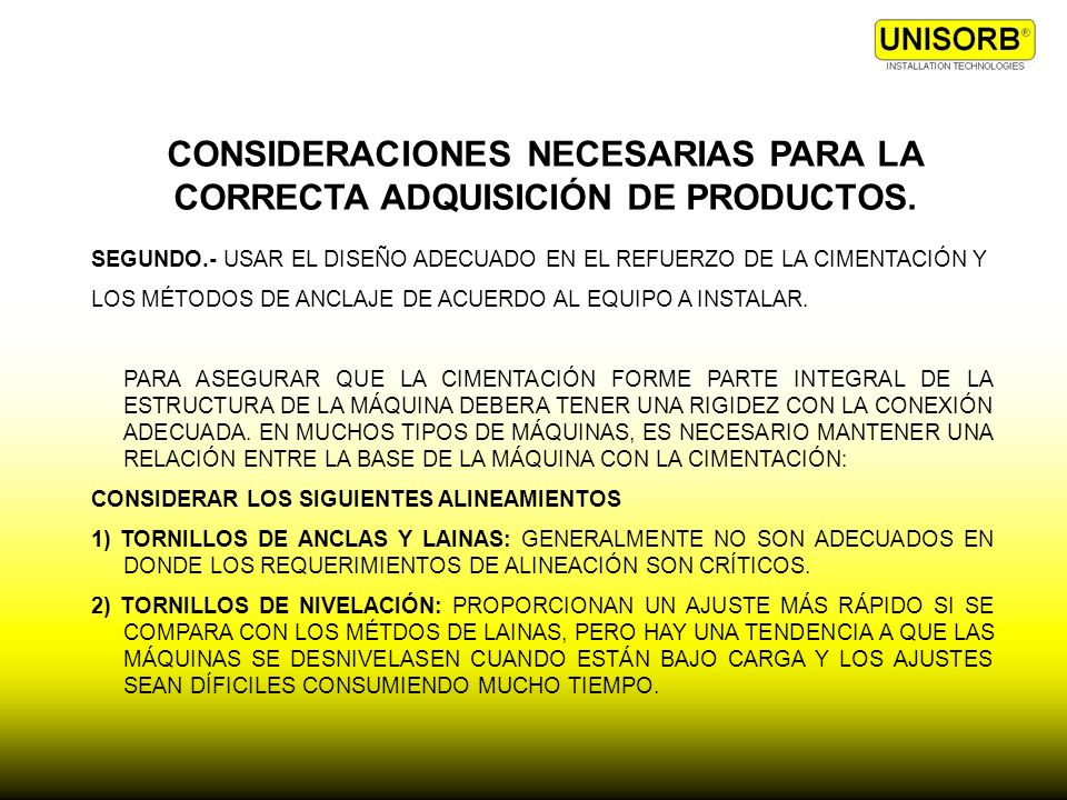 CONSIDERACIONES NECESARIAS PARA LA CORRECTA ADQUISICIÓN DE PRODUCTOS.