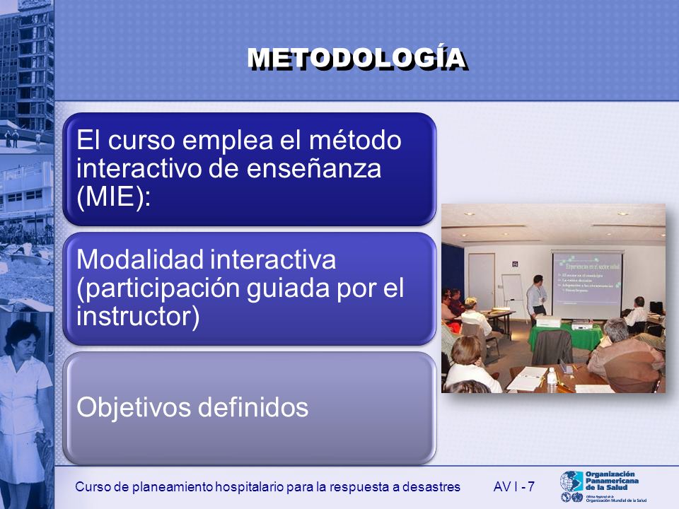 METODOLOGÍA El curso emplea el método interactivo de enseñanza (MIE):