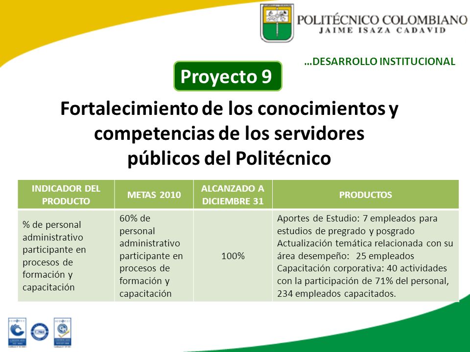 Fortalecimiento de los conocimientos y competencias de los servidores