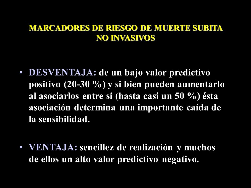 MARCADORES DE RIESGO DE MUERTE SUBITA NO INVASIVOS