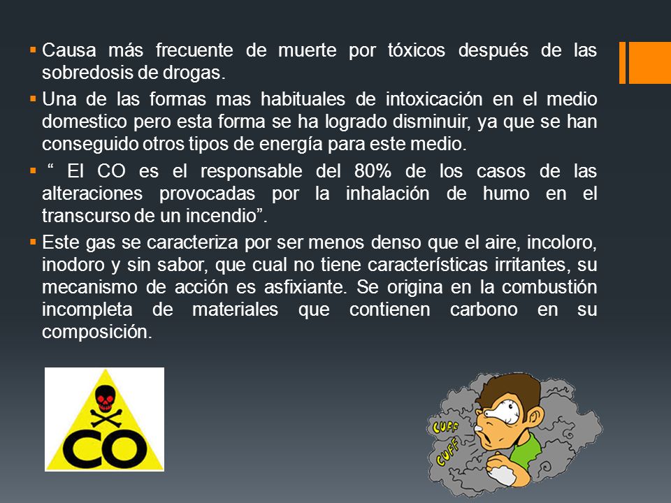 Causa más frecuente de muerte por tóxicos después de las sobredosis de drogas.