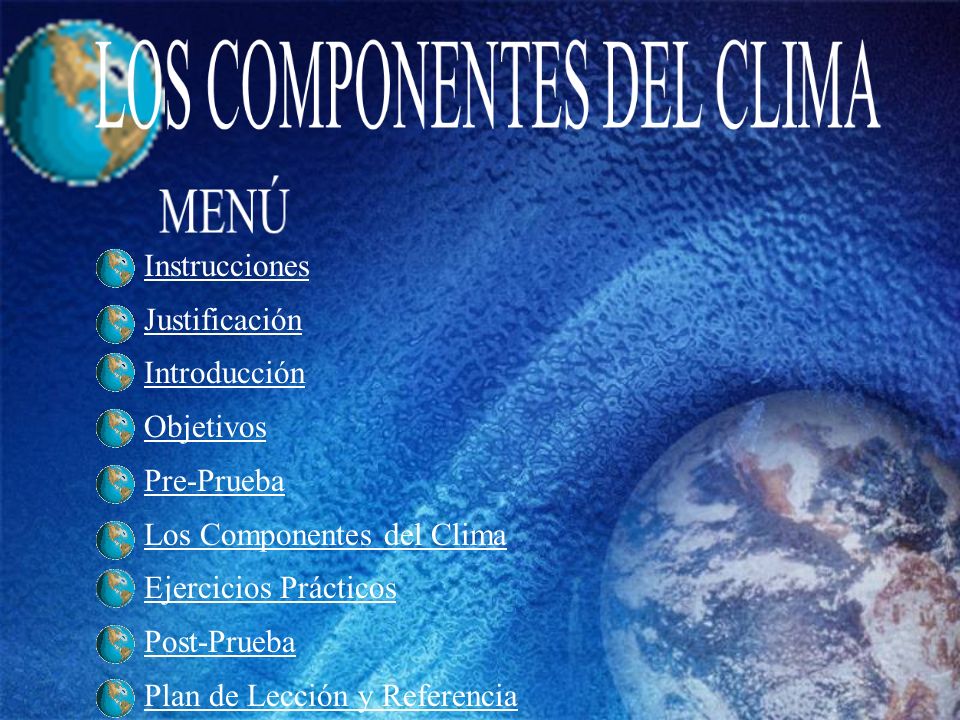 LOS COMPONENTES DEL CLIMA