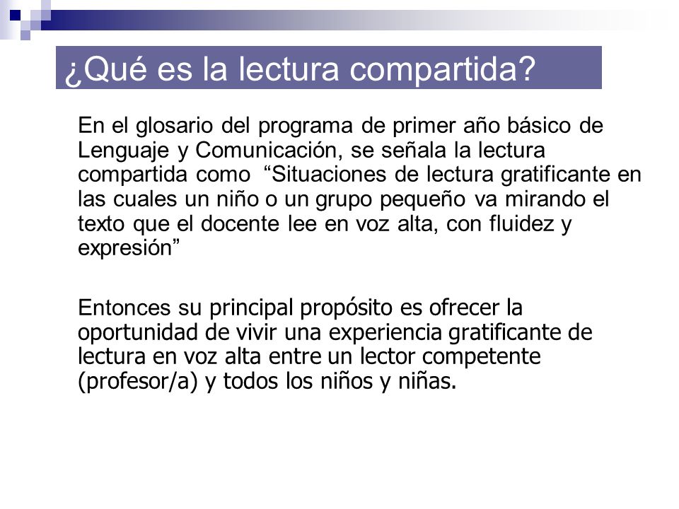 ¿Qué es la lectura compartida