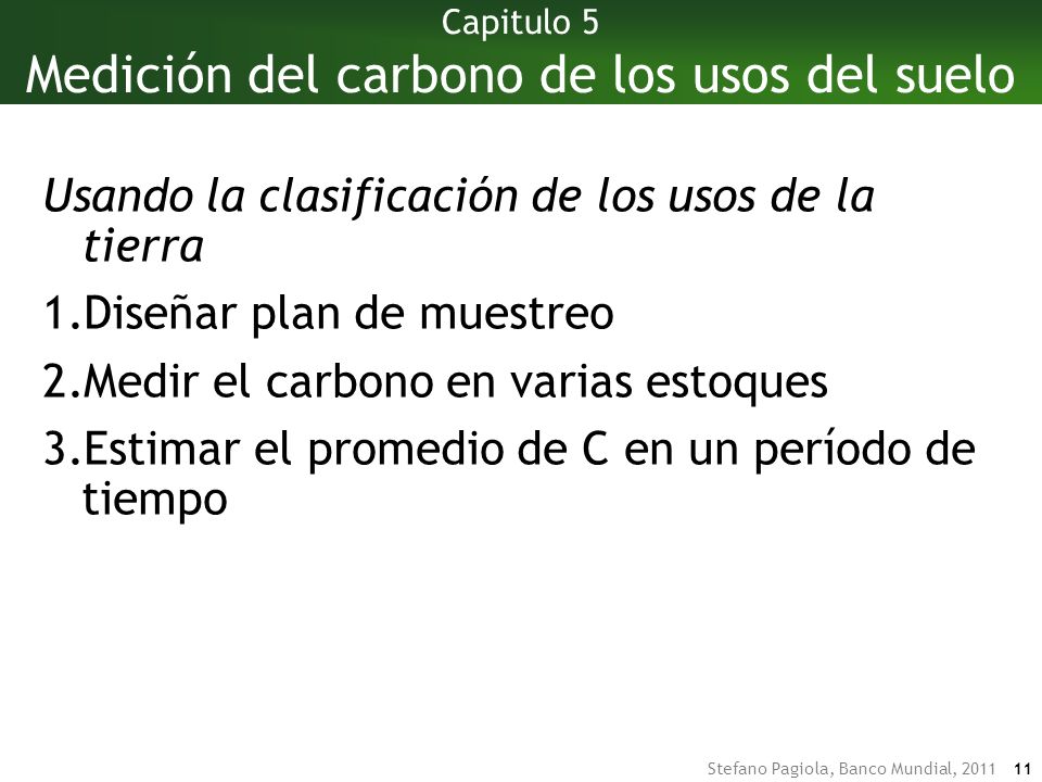 Capitulo 5 Medición del carbono de los usos del suelo