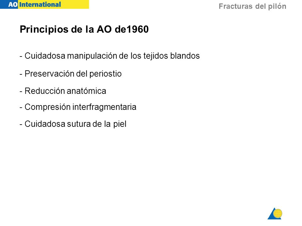 Principios de la AO de Cuidadosa manipulación de los tejidos blandos. - Preservación del periostio.