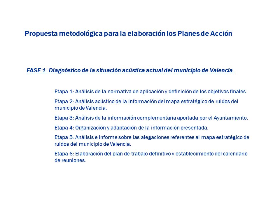 Propuesta metodológica para la elaboración los Planes de Acción