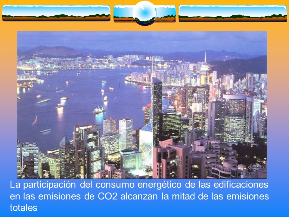 La participación del consumo energético de las edificaciones en las emisiones de CO2 alcanzan la mitad de las emisiones totales