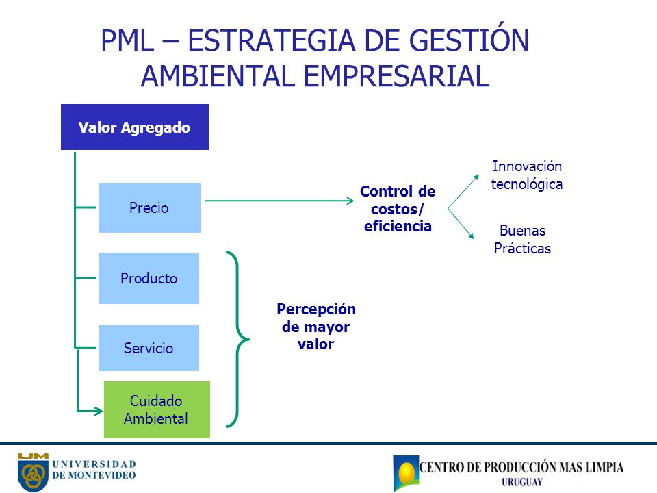 Control de costos/ eficiencia Percepción de mayor valor