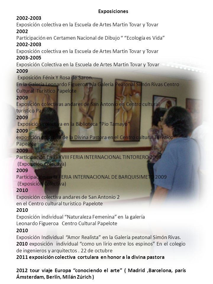 Exposiciones Exposición colectiva en la Escuela de Artes Martin Tovar y Tovar