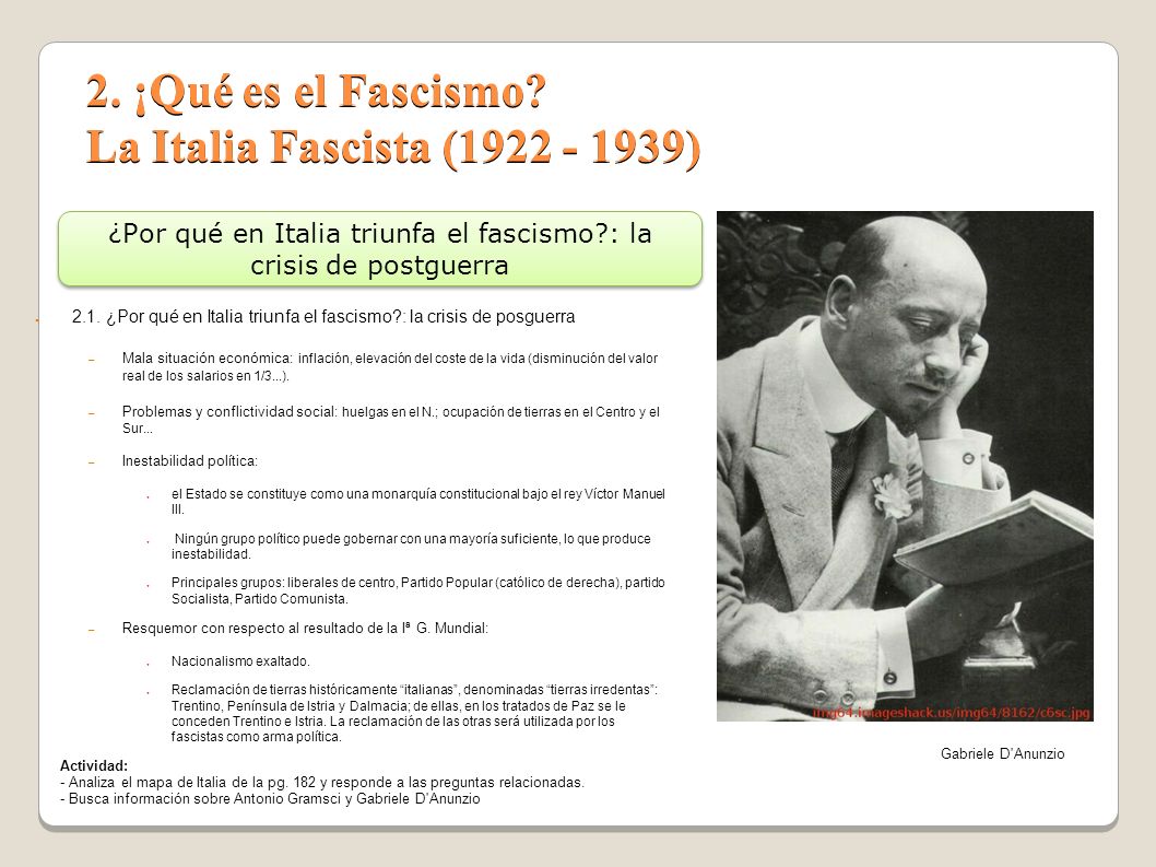 2. ¡Qué es el Fascismo La Italia Fascista ( )