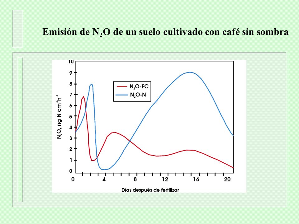 Emisión de N2O de un suelo cultivado con café sin sombra