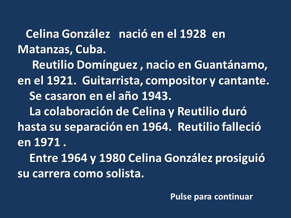 Entre 1964 y 1980 Celina González prosiguió su carrera como solista.