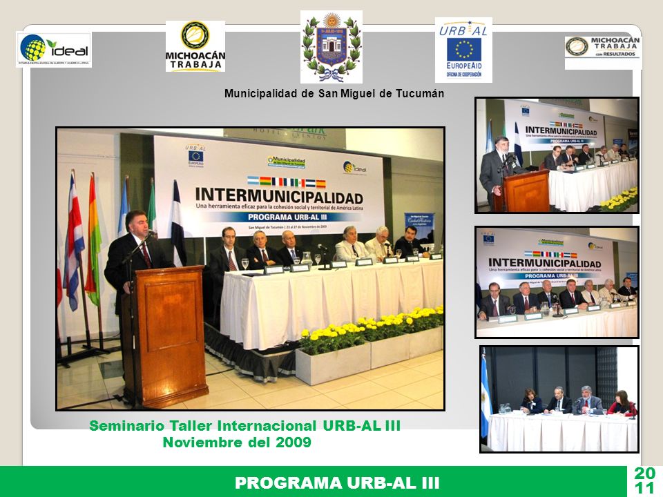 20 PROGRAMA URB-AL III 11 Seminario Taller Internacional URB-AL III