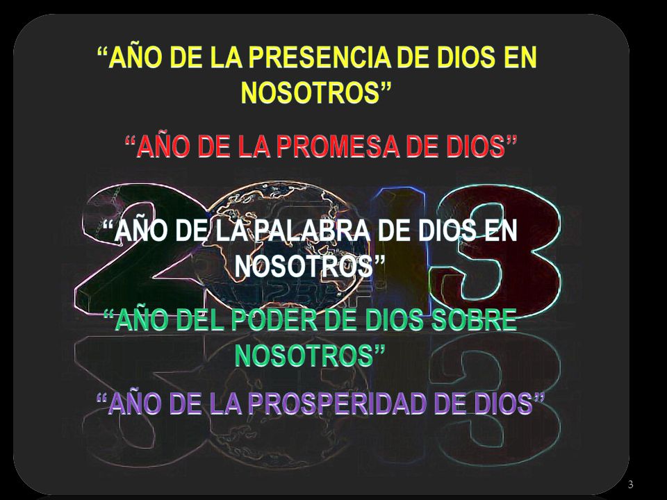 AÑO DE LA PRESENCIA DE DIOS EN NOSOTROS
