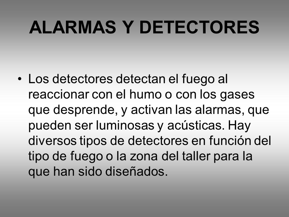 ALARMAS Y DETECTORES