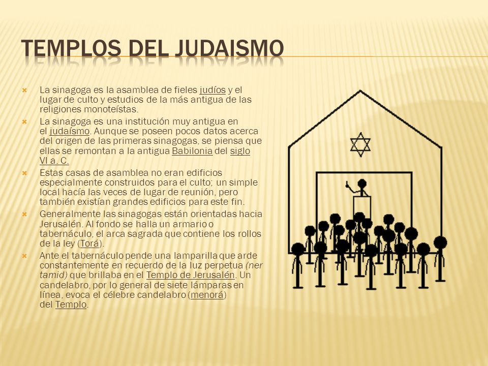 Templos del judaismo La sinagoga es la asamblea de fieles judíos y el lugar de culto y estudios de la más antigua de las religiones monoteístas.