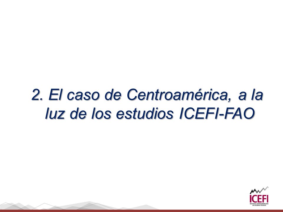 2. El caso de Centroamérica, a la luz de los estudios ICEFI-FAO
