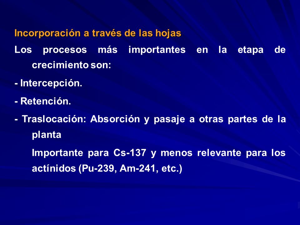 Incorporación a través de las hojas