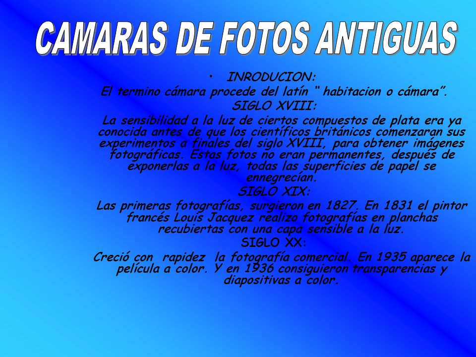 CAMARAS DE FOTOS ANTIGUAS