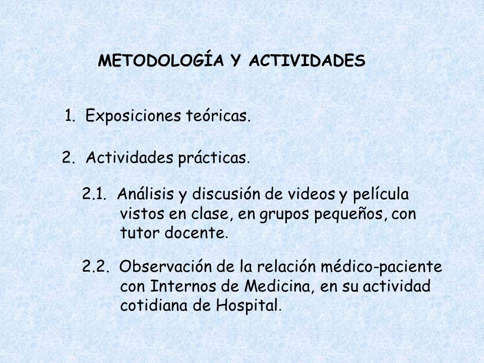 METODOLOGÍA Y ACTIVIDADES