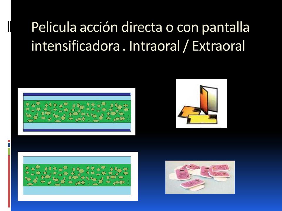 Pelicula acción directa o con pantalla intensificadora