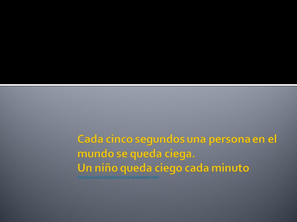 Cada cinco segundos una persona en el mundo se queda ciega