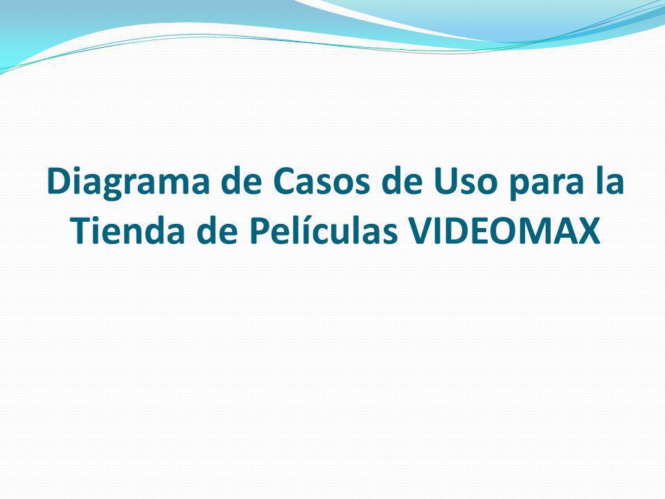 Diagrama de Casos de Uso para la Tienda de Películas VIDEOMAX