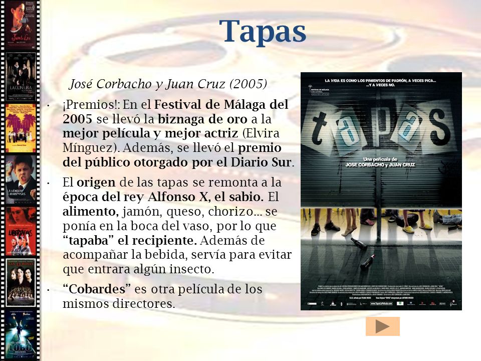Tapas Cine histórico José Corbacho y Juan Cruz (2005)