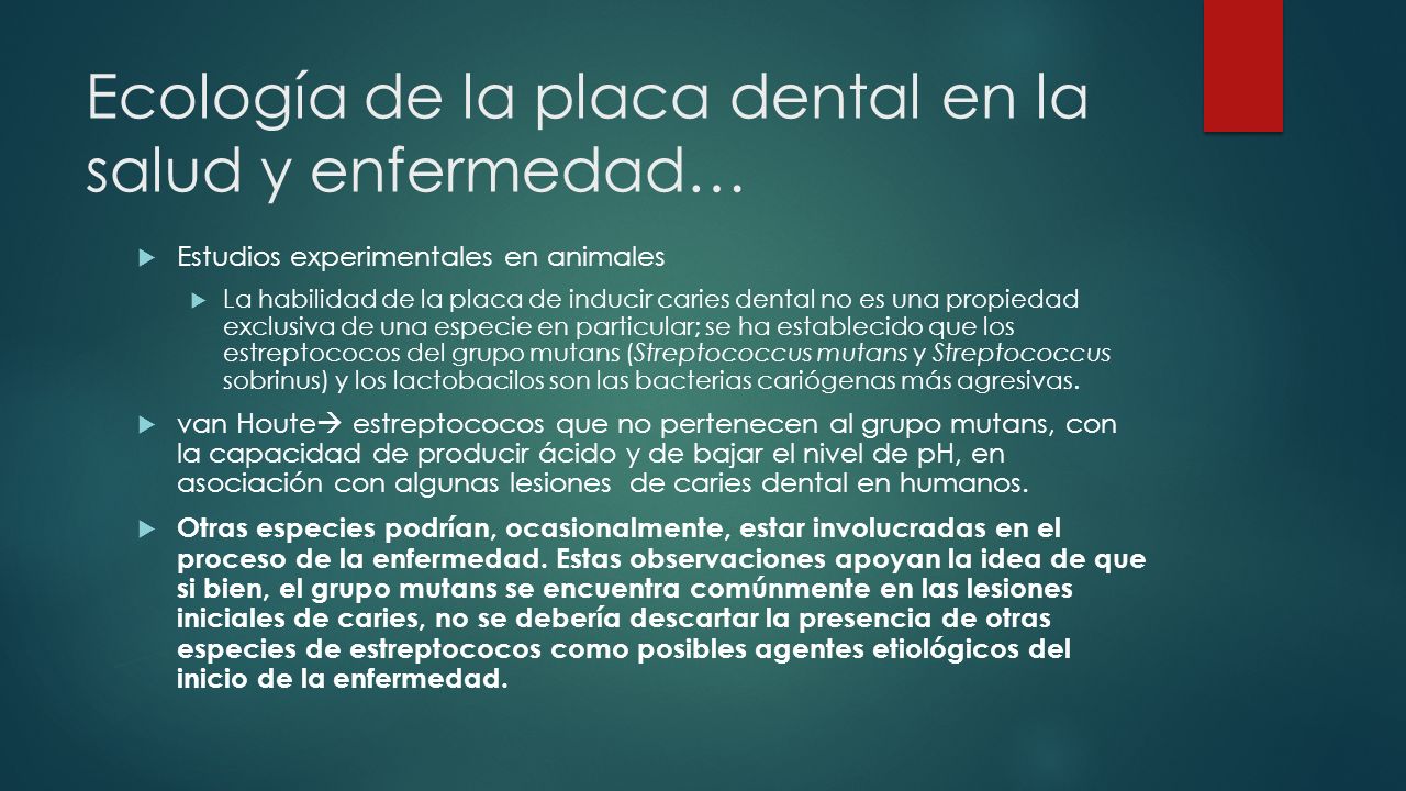 Ecología de la placa dental en la salud y enfermedad…
