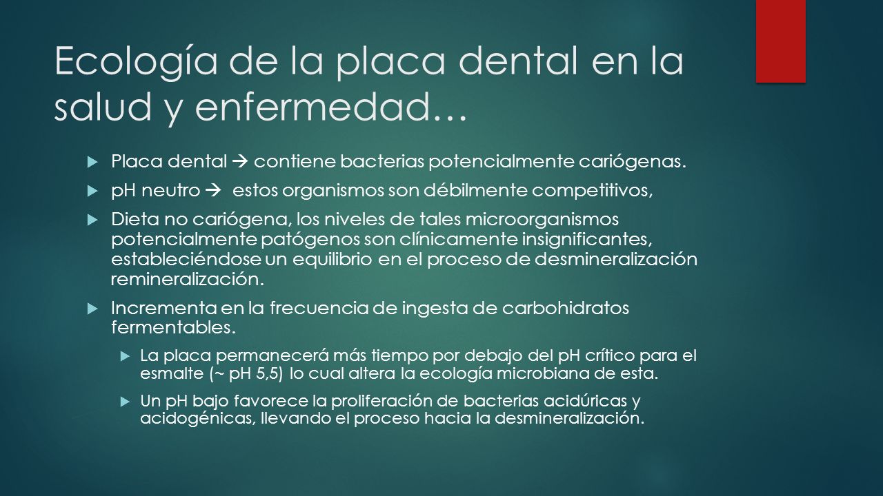 Ecología de la placa dental en la salud y enfermedad…