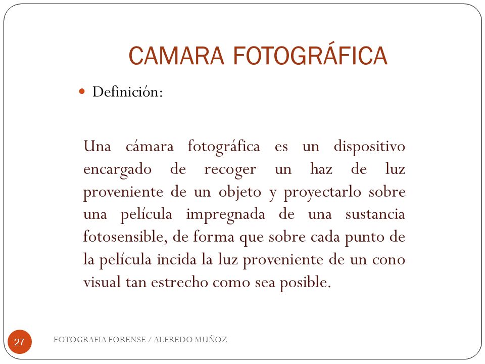FOTOGRAFÍA FORENSE FOTOGRAFIA FORENSE / ALFREDO MUÑOZ. - ppt descargar