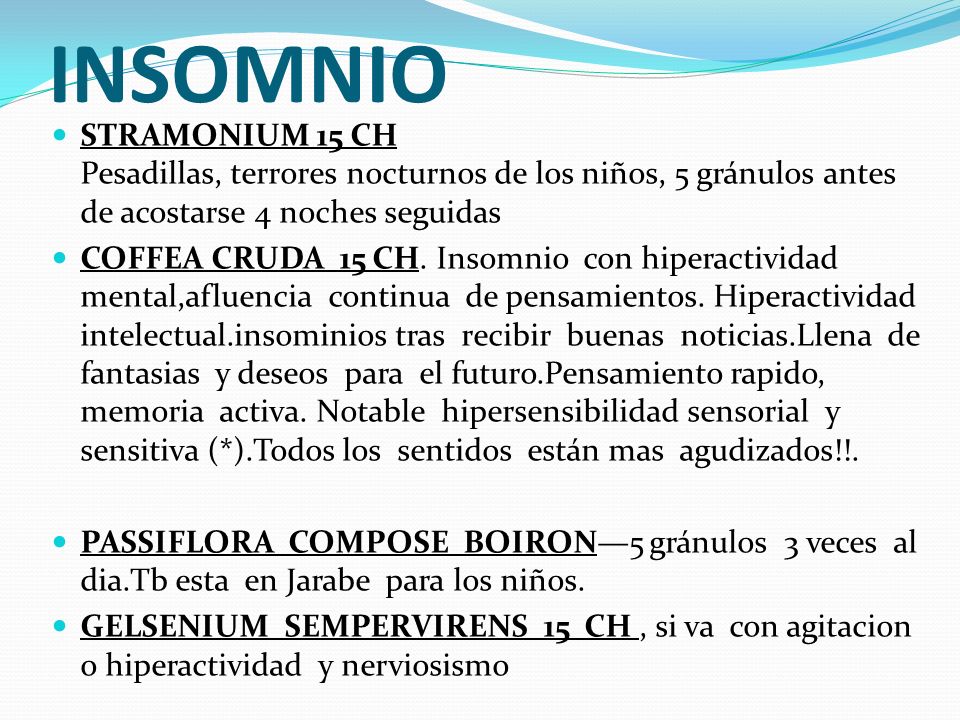 INSOMNIO STRAMONIUM 15 CH Pesadillas, terrores nocturnos de los niños, 5 gránulos antes de acostarse 4 noches seguidas.