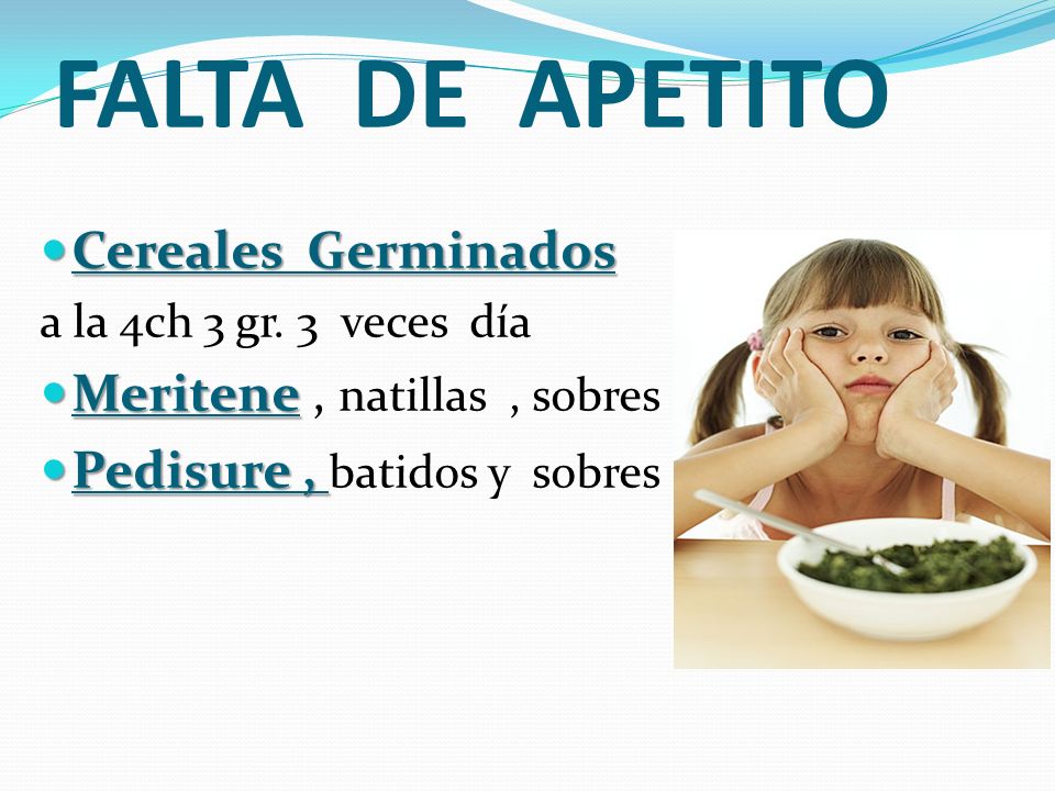 FALTA DE APETITO Cereales Germinados Meritene , natillas , sobres