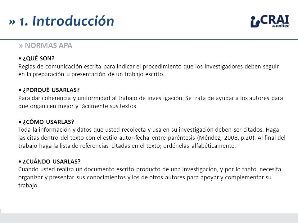 » 1. Introducción » NORMAS APA • ¿QUÉ SON