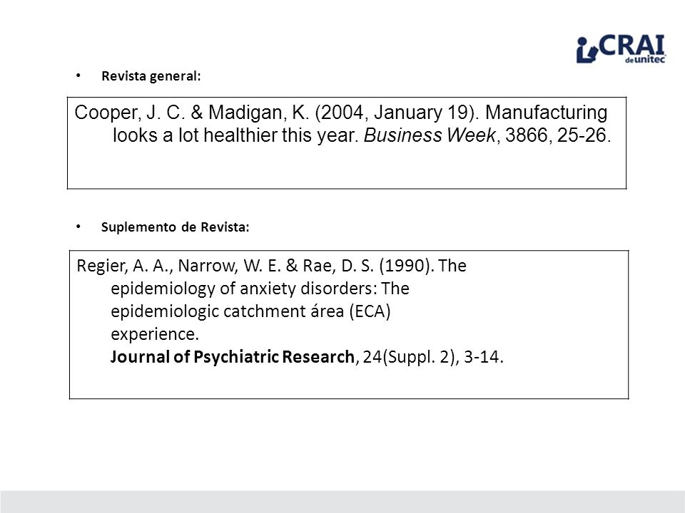Regier, A. A., Narrow, W. E. & Rae, D. S. (1990). The