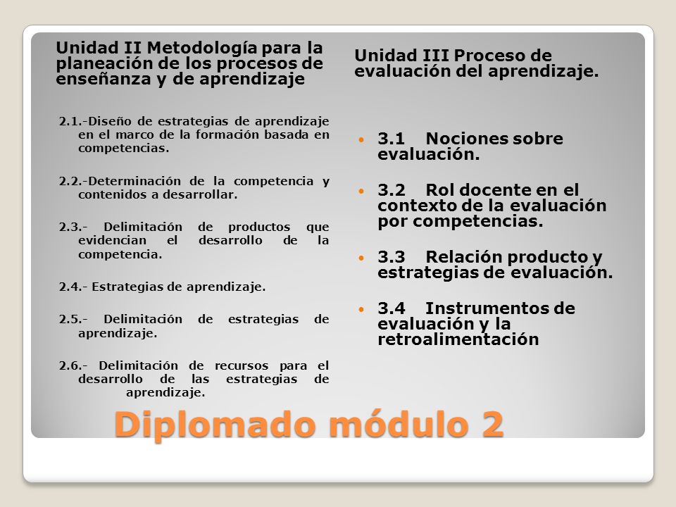 Unidad II Metodología para la planeación de los procesos de enseñanza y de aprendizaje