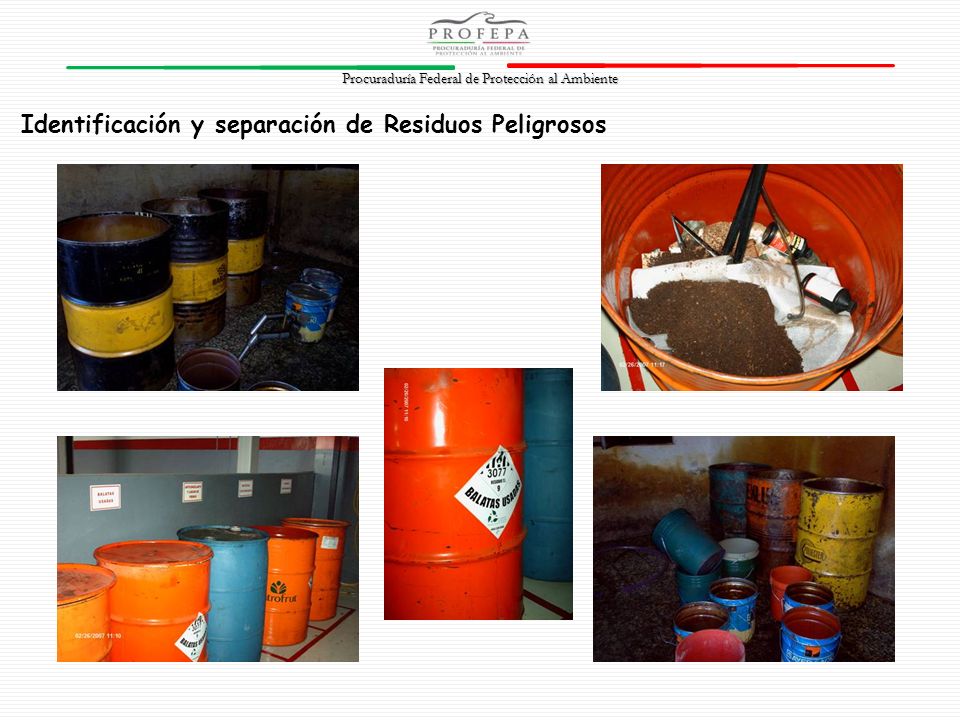 Identificación y separación de Residuos Peligrosos