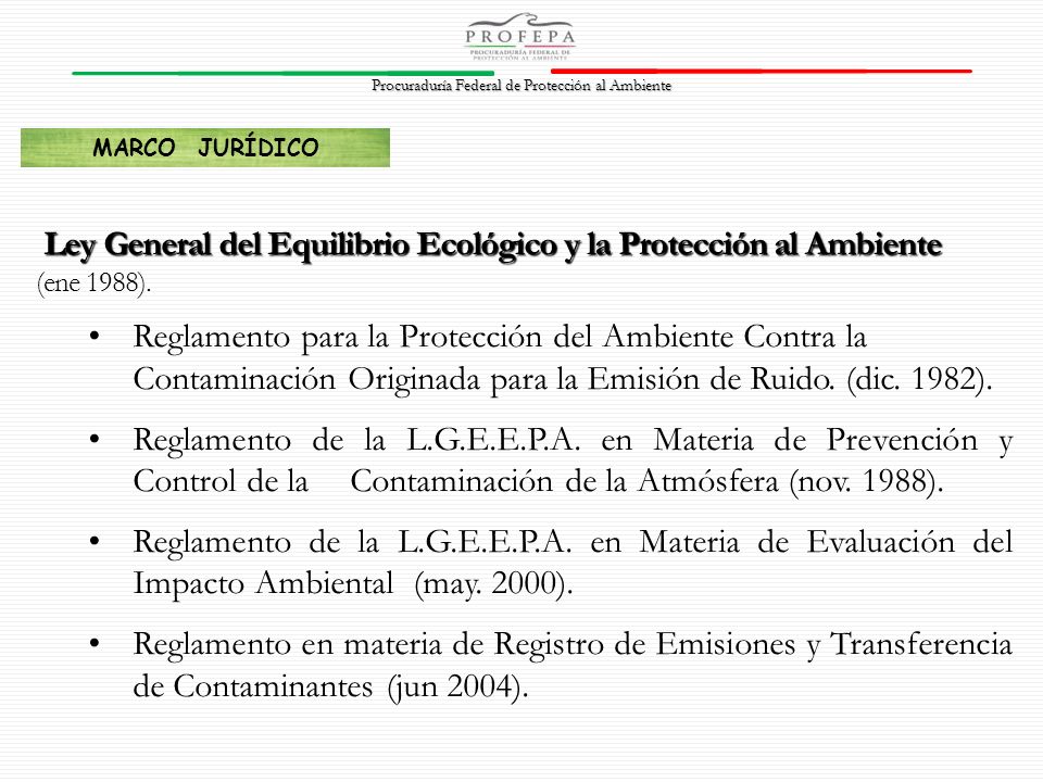 Ley General del Equilibrio Ecológico y la Protección al Ambiente