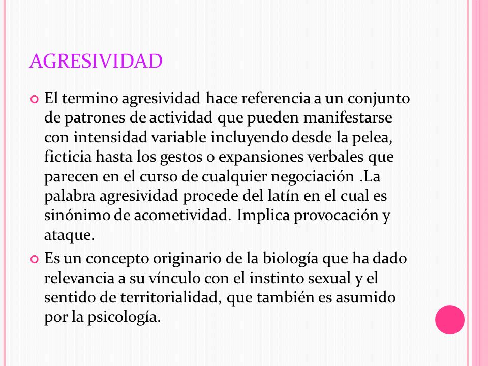 AGRESIVIDAD