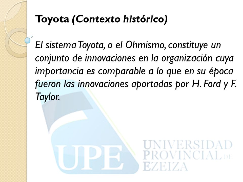 Toyota (Contexto histórico)