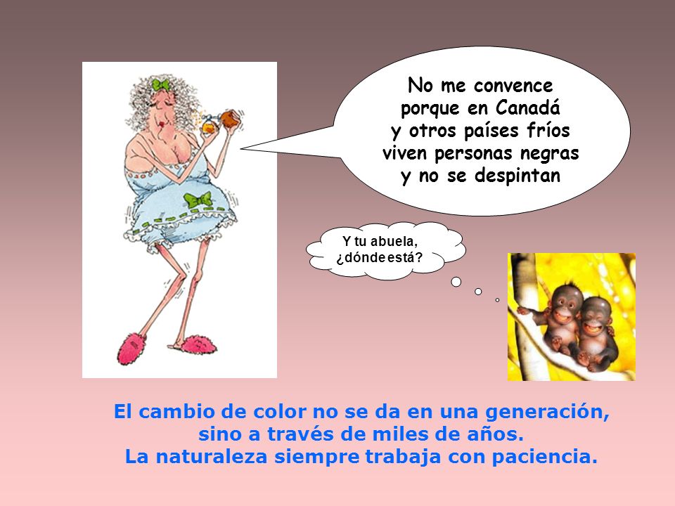 El cambio de color no se da en una generación,